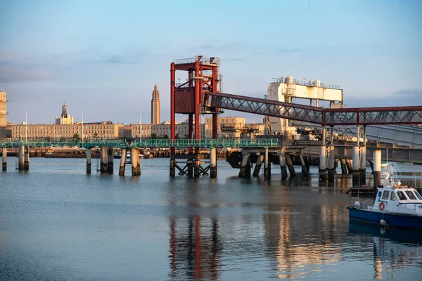 Quai Ferry Dans Port Havre France — Photo