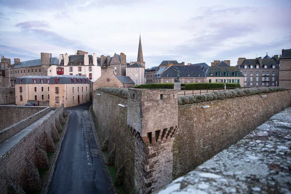 Архитектура Города Сент Мало Бретани Франция — стоковое фото
