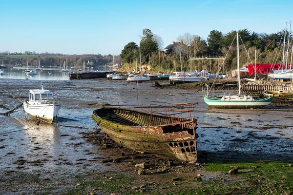Wreck Old Boat Beach Brittany France — Stock Photo, Image