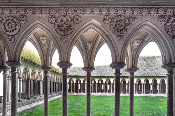 Kloster Mont Saint Michel Abbey Frankrike — Stockfoto