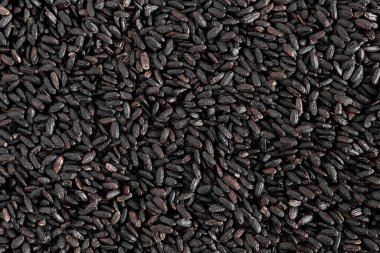 Siyah tapılan pirinç tanelerinin dokusu