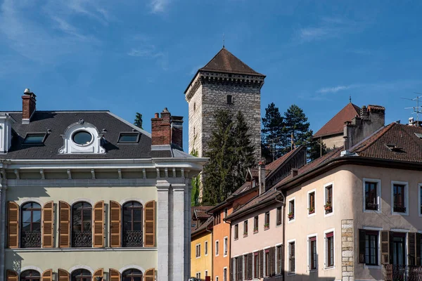 Historisk Och Färgstark Arkitektur Gamla Hus Annecy Frankrike — Stockfoto