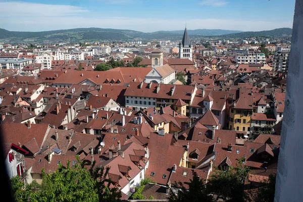 Taken Staden Annecy Alperna Frankrike — Stockfoto