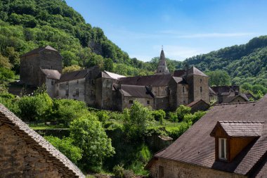 Architecture of the village of Baume les Messieurs in the Jura in France
