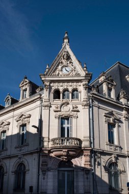 Dijon şehrinin mimarisinin ayrıntıları. 