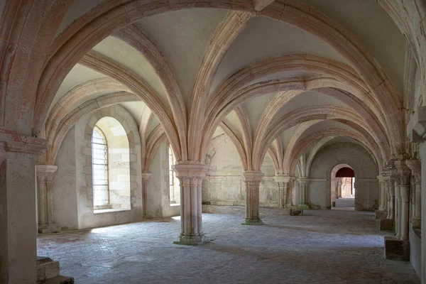 Architektura Opactwa Cystersów Fontenay Burgundia Francja — Zdjęcie stockowe