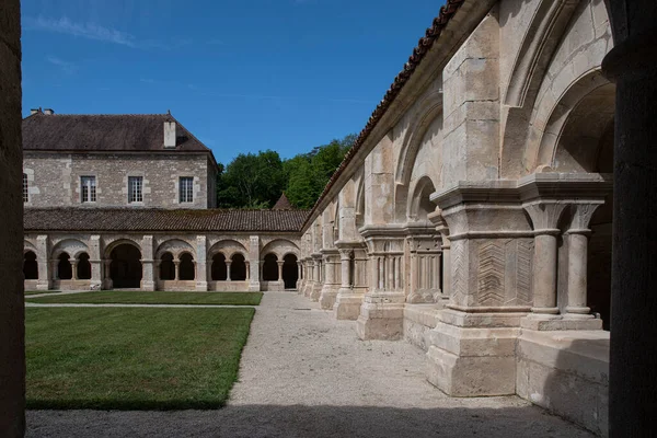 Arquitetura Abadia Fontenay Borgonha França — Fotografia de Stock