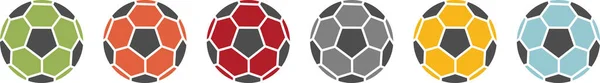 Набір Барвистих Футбольних Іконок — стоковий вектор