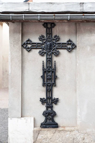 Crucifixo Metal Jesus Cristo Sua Cruz — Fotografia de Stock