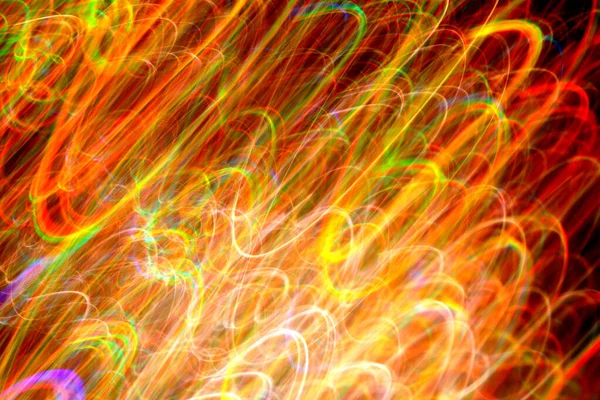 Canlı Çılgın Neon Hareketi Arkaplan Işıkları Turuncu Sarı — Stok fotoğraf