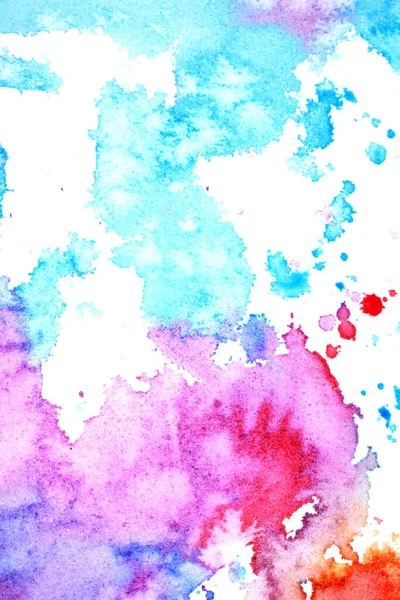Splash Watercolour Paints White Paper Abstract Mixed Colours Clouds Background — Stock Photo, Image