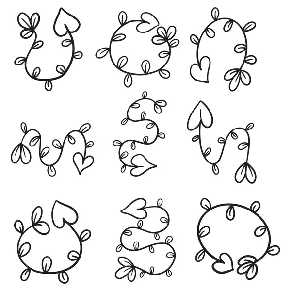 Bölücü olarak kullanılacak çiçek ok çizgileri koleksiyonu 