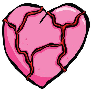 Sevgililer Günü ya da Cadılar Bayramı için Pembe Zombi Karton Kalp