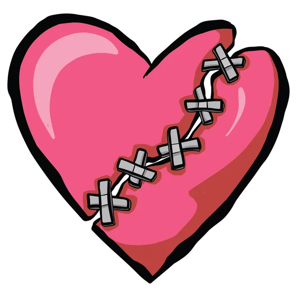 Coração Caixa Zumbi Morto Vivo Rosa Para Dia Dos Namorados —  Vetores de Stock