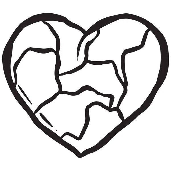 Dead Zombie Hearts Cartoon Illustrations Stitches Brains Bones Valentines Day — стоковий вектор