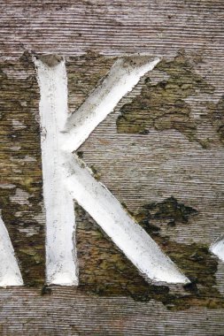 Sıkıntılı Durum Tipografisinde Yazılı Sözcük Bulundu K Harfi