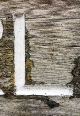 Sıkıntılı Durum Tipografisinde Yazılan Bir Harf L Bulundu