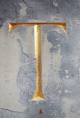 Sıkıntılı Durum Tipografisinde Yazılı Bir Harf Bulundu