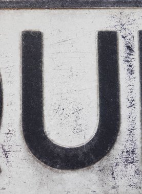 Sıkıntılı Durum Tipografisinde Yazılı Bir Harf U Bulundu