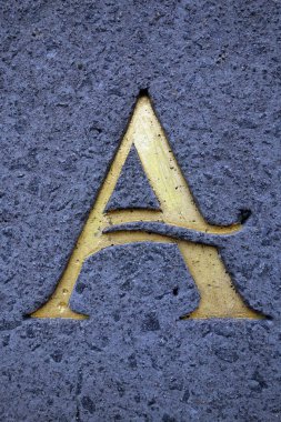 Sıkıntılı Durum Tipografisinde Yazılı Bir Harf A Bulundu