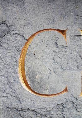 Sıkıntılı Durum Tipografisinde Yazılı Sözcük C Harfi Bulundu