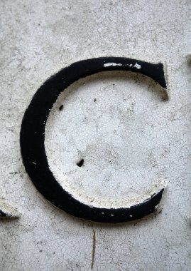 Sıkıntılı Durum Tipografisinde Yazılı Sözcük C Harfi Bulundu