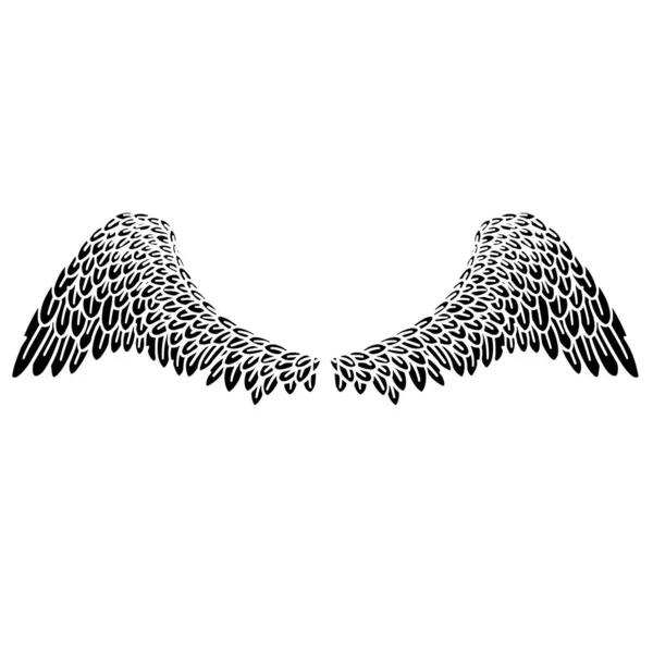 Black Angel Bird Fear — стоковый вектор