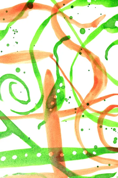 Brightly Coloured Ink Painting Close Background Lines Swirls — стоковое фото