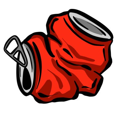 Ezilmiş Soda Cola Tin veya Alüminyum Konserve Logo Maskotu