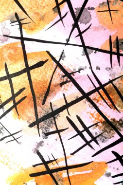 A Vibrant Abstract Background made with Paint Swirls and Lines From Brushstrokes