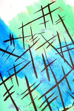 A Vibrant Abstract Background made with Paint Swirls and Lines From Brushstrokes