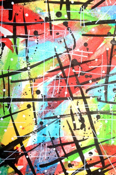 Vibrant Abstract Background Made Paint Swirls Lines Brushstrokes — стокове фото