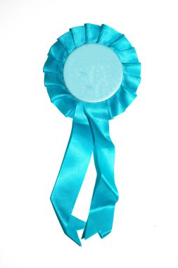 Vintage Winner Rosette Prize Badge for Best in Show or Winng a Race of Award on White Background
