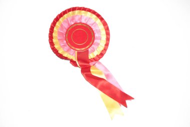 Vintage Rosette Ödüllü Rozet En İyi Şov veya Kazanan Beyaz Arkaplan Yarışı