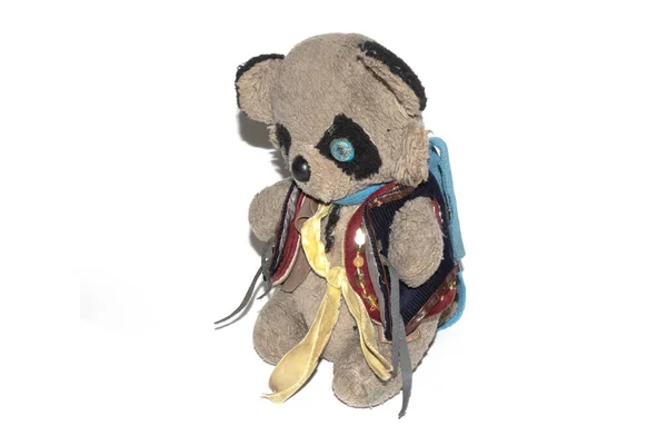 Old Vintage Very Worn Battered Soft Toy — Stock Photo, Image