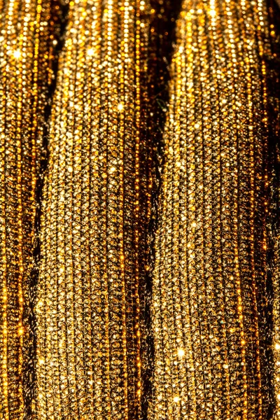 Rippled Gold Sparkle Glitted Teksturowane Tło Zbliżenie — Zdjęcie stockowe