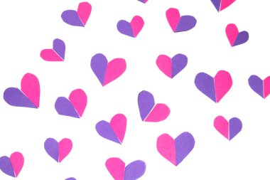 Sevgililer Günü veya Anneler Günü için Pembe ve Kırık Kalp Kağıt Tasarım Arkaplanı