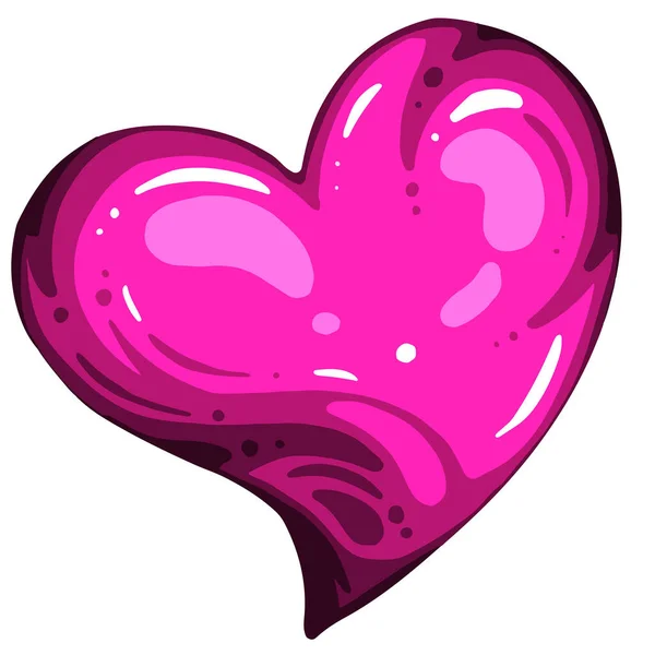 Illustration Bande Dessinée Pink Dead Zombie Heart Avec Sang Pour — Image vectorielle