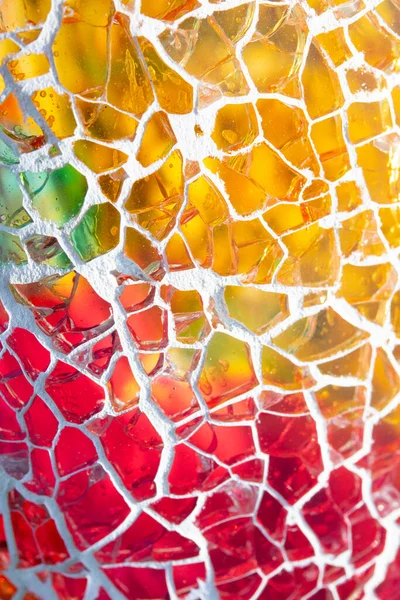 Arco Iris Vibrante Colores Vidrios Destrozados Fondo Mosaico — Foto de Stock