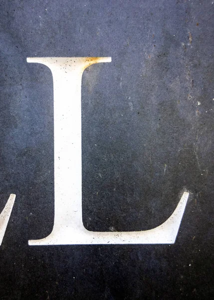 Libellé Écrit État Détresse Typographie Trouvé Lettre — Photo