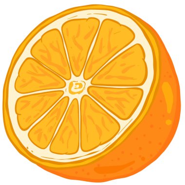 Çizgi film Çizgi Roman Stili Turuncu Meyve Kesimi