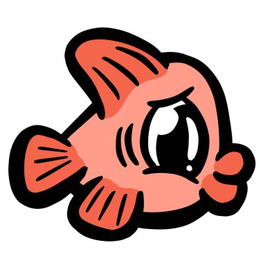 Çizgi film Biçimli Balık Balık Simgesi veya Balık Tutmak için Logo Fikri 