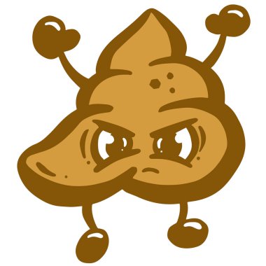 Çizgi film insan ya da köpek dışkısı karakter canlandırma vektörü