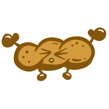 Çizgi film insan ya da köpek dışkısı karakter canlandırma vektörü