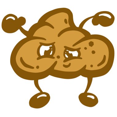 Çizgi film insan ya da köpek dışkısı karakter canlandırma vektörü