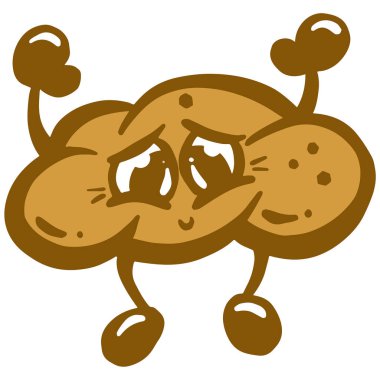 Çizgi film insan ya da köpek dışkısı karakter canlandırma vektörü