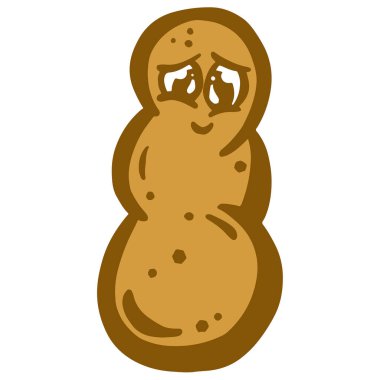 Çizgi film insan ya da köpek dışkısı karakter canlandırma vektörü