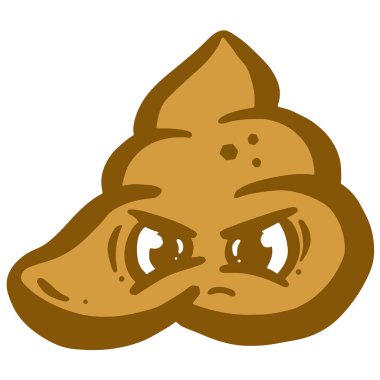 Çizgi film insan ya da köpek dışkısı karakter canlandırma vektörü