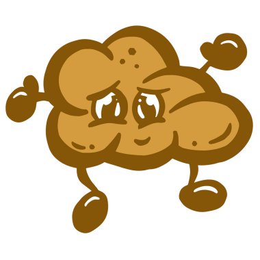 Çizgi film insan ya da köpek dışkısı karakter canlandırma vektörü