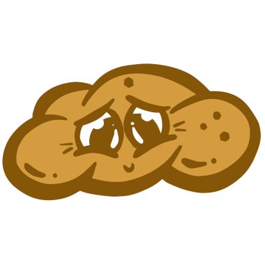 Çizgi film insan ya da köpek dışkısı karakter canlandırma vektörü